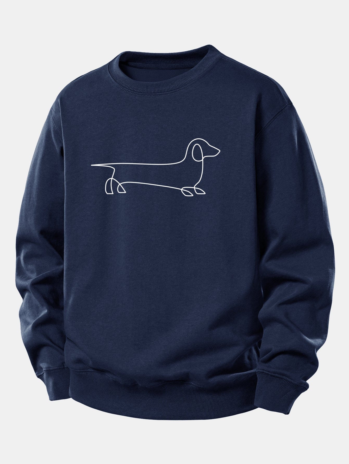 Velira Sweatshirts Tamsiai mėlyna / XS Linijos taksų spaudas laisvas džemperis