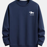 Velira Sweatshirts Tamsiai mėlyna / XS Šalikas su ryklių spauda, laisvas kirpimas