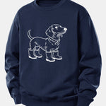 Velira Sweatshirts Tamsiai mėlyna / XS Šuo Batai Spaudiniu Laisvalaikio Fit Palaidinukė