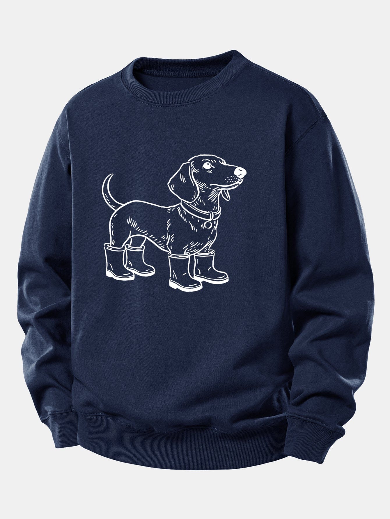 Velira Sweatshirts Tamsiai mėlyna / XS Šuo Batai Spaudiniu Laisvalaikio Fit Palaidinukė