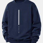 Velira Sweatshirts Tamsiai mėlyna / XS Svajonių Dryžuotas Spausdinimas Laisvas Fit Palaidinukė