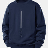 Velira Sweatshirts Tamsiai mėlyna / XS Svajonių Dryžuotas Spausdinimas Laisvas Fit Palaidinukė