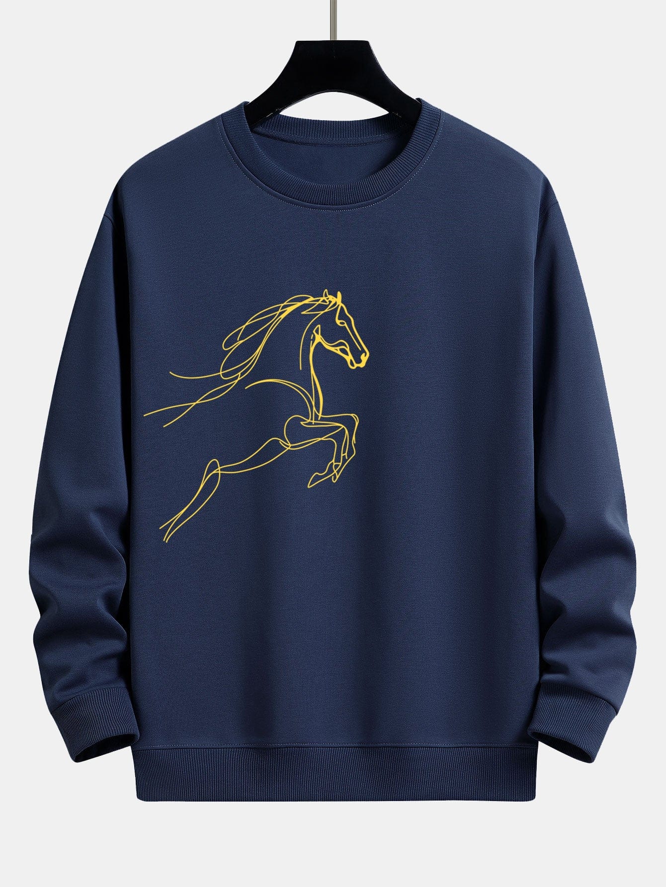 Velira Sweatshirts Tamsiai mėlyna / XS Žirgo Metų Grafikos Laisvalaikio Fit Palaidinė