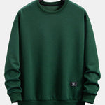 Velira Sweatshirts tamsiai žalia / S Atsipalaidavęs geometrinis dryžuotas džemperis