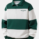 Velira Sweatshirts Tamsiai žalia / S Laisvas Milano Spausdinimo Spalvų Blokas Polo Palaidinė
