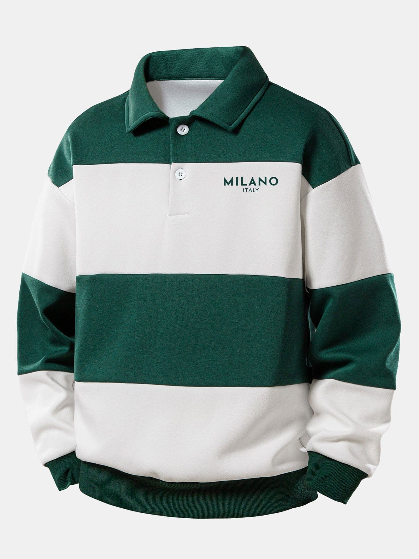 Velira Sweatshirts Tamsiai žalia / S Laisvas Milano Spausdinimo Spalvų Blokas Polo Palaidinė