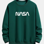 Velira Sweatshirts tamsiai žalia / S NASA Print Relax Fit Sweatshirt
