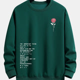 Velira Sweatshirts tamsiai žalia / S Rožinė šūkio spauda laisvo kirpimo megztinis