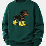 Velira Sweatshirts Tamsiai žalia / XS Batai su takso atspaudu, laisvas kirpimas, džemperis