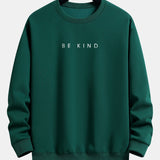 Velira Sweatshirts tamsiai žalia / XS Būk geras spausdinimo laisvalaikio megztinis