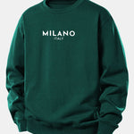 Velira Sweatshirts Tamsiai žalia / XS Milano spaudinys laisvas megztinis