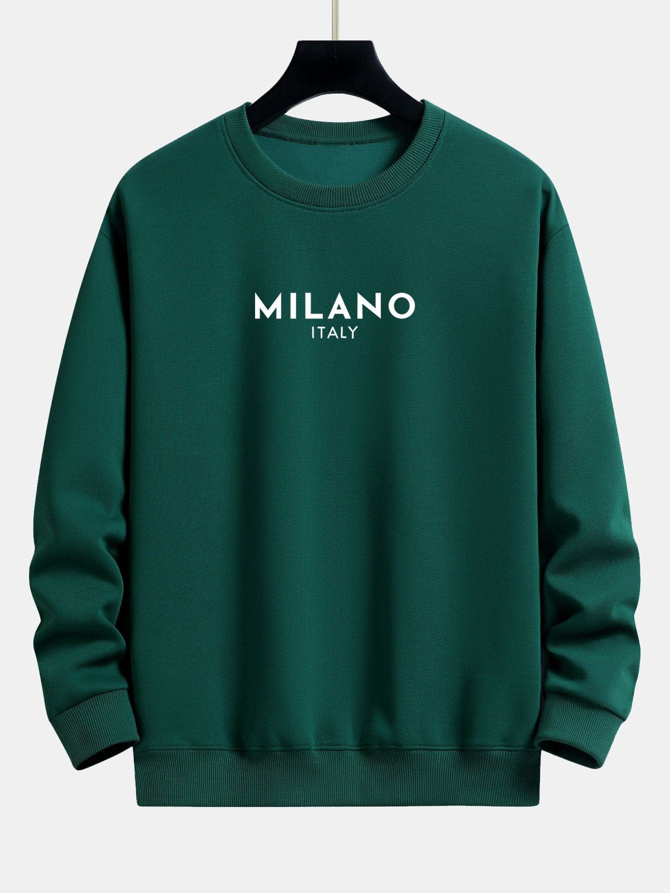 Velira Sweatshirts tamsiai žalia / XS Milano spaudinys laisvas prigludimas megztinis