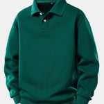 Velira Sweatshirts tamsiai žalia / XS Solidus polo apykaklės megztinis