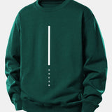 Velira Sweatshirts Tamsiai žalia / XS Svajonių Dryžuotas Spausdinimas Laisvas Fit Palaidinukė