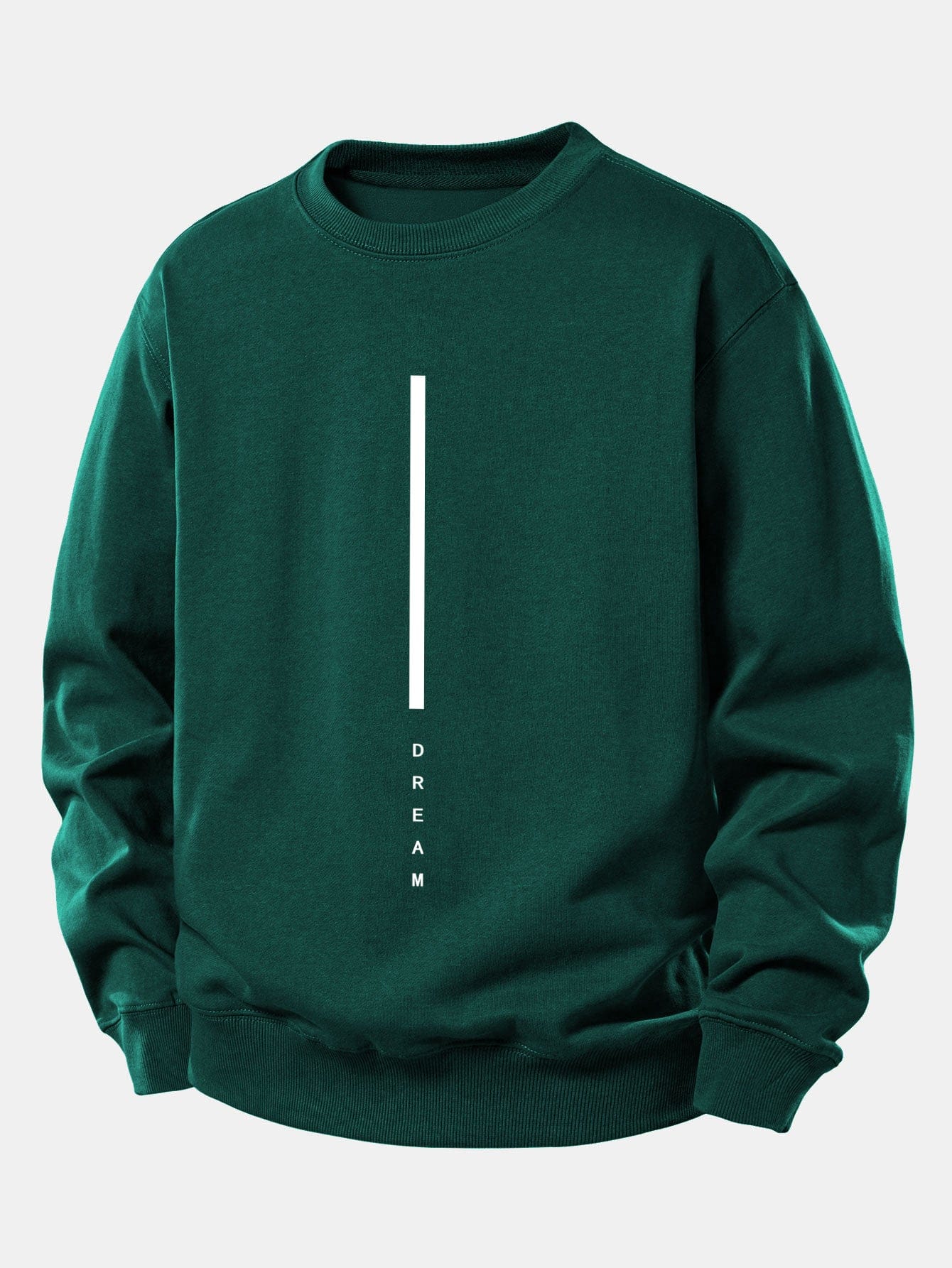 Velira Sweatshirts Tamsiai žalia / XS Svajonių Dryžuotas Spausdinimas Laisvas Fit Palaidinukė