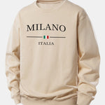 Velira Sweatshirts Tan / XS Milano Spaudos Laisvas Fit Mikina