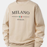 Velira Sweatshirts Tan / XS Milano Spaudos Laisvas Fit Mikina