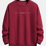 Velira Sweatshirts vyno raudona / S Sloganas Spausdinti Laisvas Fit Megztinis