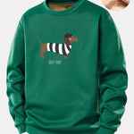 Velira Sweatshirts Žalia / S Prancūziško takso rašto Teddy fliso pamušalu megztinis