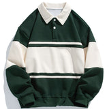 Velira Sweatshirts žalia / XS Atsipalaidavęs Fit Spalvų Blokų Pataisytas Polo Švarkas