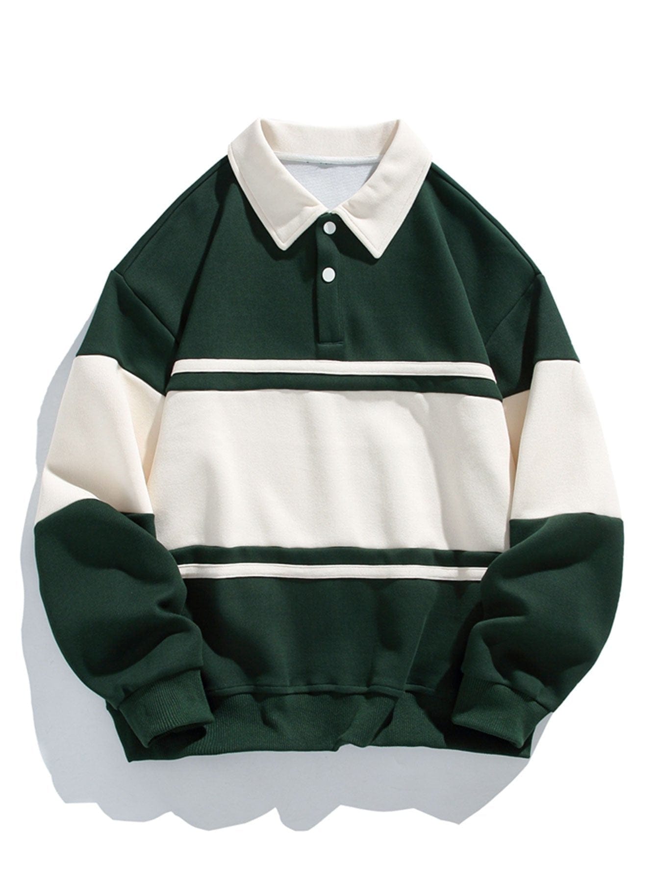 Velira Sweatshirts žalia / XS Atsipalaidavęs Fit Spalvų Blokų Pataisytas Polo Švarkas