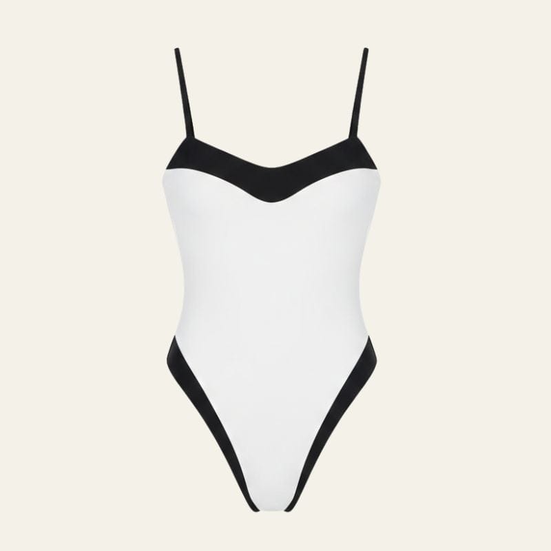 Velira Swim & Resort Wear Bežinė / S Mykonos spalvų blokų vientisas maudymosi kostiumėlis
