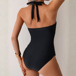 Velira Swim & Resort Wear Rivjeros raukšlėtas halterio maudymosi kostiumėlis