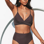 Velira Tamsiai ruda / XS Paula™ | Aukšto juosmens bikini rinkinys