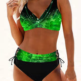 Velira Tamsiai žalia / XS Sara™ | Linksmas ir spalvingas bikini