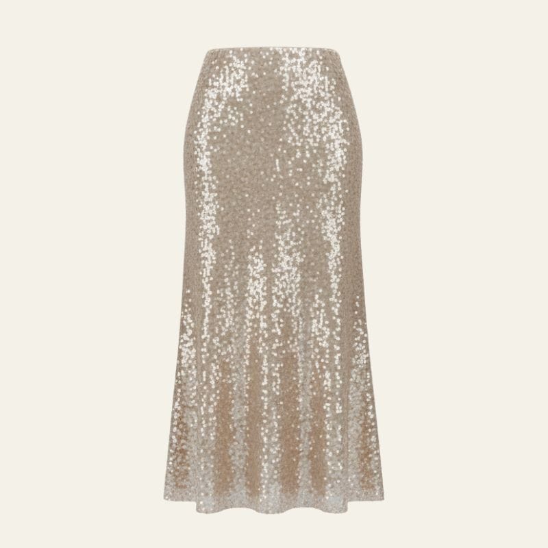 Velira Trousers & Bottoms Women Abrikosinė / S Monako Blizgučių Maxi Sijonas