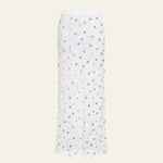 Velira Trousers & Bottoms Women Balta / S Positano dekoruota tinklelio maksi sijonas