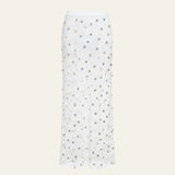 Velira Trousers & Bottoms Women Balta / S Positano dekoruota tinklelio maksi sijonas