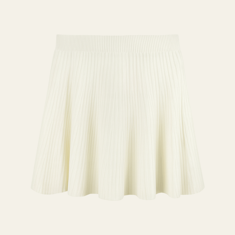 Velira Trousers & Bottoms Women Balta / Vienas Dydis Florencijos Plisuota Megzta Sijonas