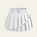 Velira Trousers & Bottoms Women Balta / XS Amelie sluoksniuota klostuota mini sijonas