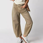 Velira Trousers & Bottoms Women Bežinė / S Avenue plačių kojų džinsai