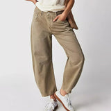 Velira Trousers & Bottoms Women Bežinė / S Avenue plačių kojų džinsai