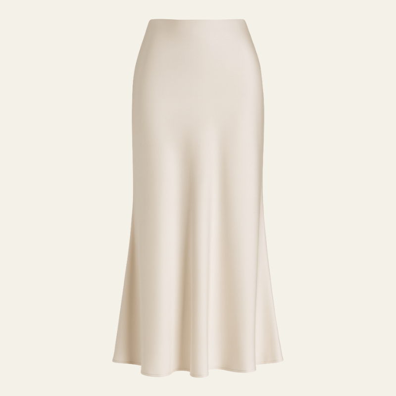 Velira Trousers & Bottoms Women Bežinė / S Veronos šilkinė midi sijonas