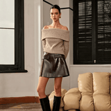 Velira Trousers & Bottoms Women Corinne užtrauktuko detalė mini sijonas