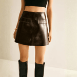 Velira Trousers & Bottoms Women Corinne užtrauktuko detalė mini sijonas