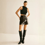 Velira Trousers & Bottoms Women Corinne užtrauktuko detalė mini sijonas
