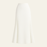 Velira Trousers & Bottoms Women Dramblio kaulo balta / S Lucernės Plisuota Maxi Sijonas