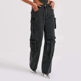 Velira Trousers & Bottoms Women Juoda / S Brooklyn džinsiniai cargo kelnės