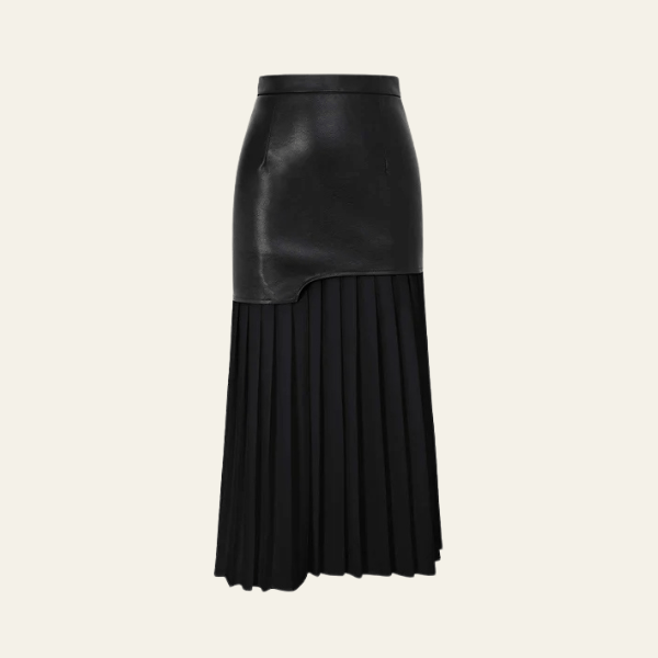 Velira Trousers & Bottoms Women Juoda / S Livia kontrastinė midi sijonas