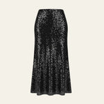 Velira Trousers & Bottoms Women Juoda / S Monako Blizgučių Maxi Sijonas