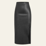 Velira Trousers & Bottoms Women Juoda / S Monako odinė midi sijonas su šoniniu įpjovimu