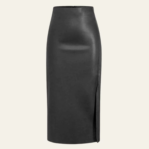 Velira Trousers & Bottoms Women Juoda / S Monako odinė midi sijonas su šoniniu įpjovimu