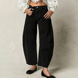 Velira Trousers & Bottoms Women Juoda / S Nira Atsipalaidavę Plati Kojų Džinsai