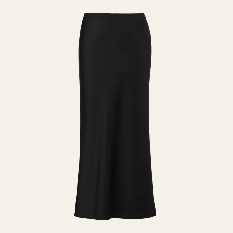 Velira Trousers & Bottoms Women Juoda / S Veronos šilkinė midi sijonas