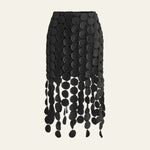 Velira Trousers & Bottoms Women Juoda / S Vienos lazeriu pjaustytos apskritos midi sijonas