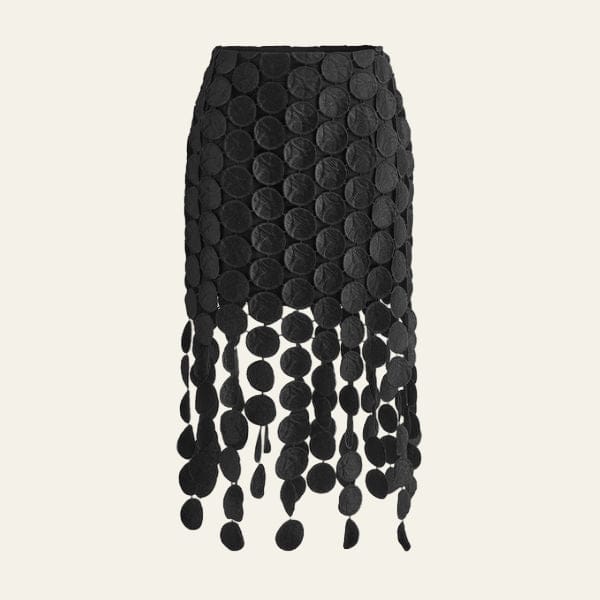 Velira Trousers & Bottoms Women Juoda / S Vienos lazeriu pjaustytos apskritos midi sijonas